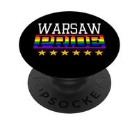 Warsaw Pride Polonia Gay Lesbianas Queer LGBT Rainbow Flag PopSockets PopGrip Adhesivo