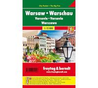 Varsovia 1:12.000 plano callejero plastificado. Freytag & Berndt.: Stadskaart 1:15 000: PL 113 CP (Small city map)