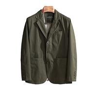 WarsoniodSona Blazer Casual para Hombre Tallas Grandes Estilo Italiano Caballero Solapa De Negocios Suelta Casual Slim Fit Tres Botones Blazer Chaqueta De Viaje De Negocios Ligera,Verde,XXL