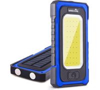WARSUN Linterna Taller LED Recargable Linterna de Trabajo COB Lámpara de Inspección Linterna Magnética Portátil 1500LM para Camping Senderismo Emermengia (azul)