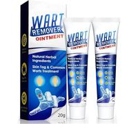 Wart Remover Ointment Maximum Strength 20g,Fast Acting Cream Wart Remover Freeze Off,Warts Off Instant Blemish Removal Cream,Wart Cream for Genital Warts,Plantar Wart,Common Wart,Corn,Flat Wart (2Pcs)