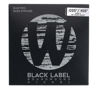 Warwick Black Label 025-.105 - Juego de cuerdas para bajos (5 unidades, acero chapado en níquel y acero)