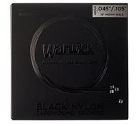 Warwick Black Nylon Tapewound Acoustic/Electric - Juego de cuerdas de bajo (4 cuerdas, medianas, 045"-105", escala media)
