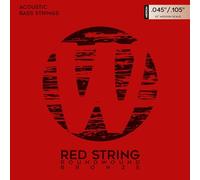 Warwick Red Strings Acoustic Bass String Set Bronce - Juego de 4 cuerdas medianas, escala mediana
