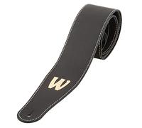 Warwick Teambuilt - Correa para bajo de piel, color negro y dorado