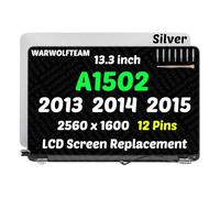 WARWOLFTEAM 13.3 pulgadas compatible con MacBook Pro A1502 Retina finales de 2013 mediados de 2014 principios de 2015 EMC 2678 EMC 2875 EMC 2835 661-8153 661-02360 12 pines LCD de repuesto de montaje