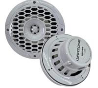Warzone WZ65MW Altavoz marino de 2 vías de 6.5 pulgadas, 550 W máximo, 4 ohmios, imán de 12 onzas, cono de inyección blanco con borde de goma para barcos y audio al aire libre (2 altavoces)