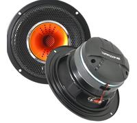 Warzone WZ65Pi 6.5-Inch Mid-Range + Driver Speaker, 1000W MAX, 4 Ohms, 25oz Flux Ferrite Magnet, Aluminum Dome Tweeter for Car Audio Systems (2 Speakers)