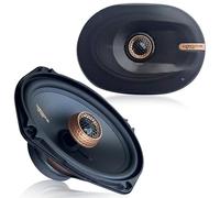 Warzone WZ69PTi - Par de altavoces súper coaxiales WZ69PTi de 6 x 9 pulgadas, 4 ohmios, 650 W máximo, 200 W RMS, sensibilidad de 92 dB, woofer de ferrita y tweeter de cúpula PEI para audio profesional