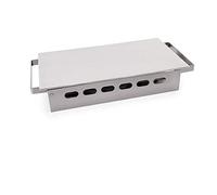 WAS 1500 330 - Calentador de platos de acero al cromo y níquel con placa de aluminio, 2 velas de té, 33 cm x 18 cm x 6,5 cm