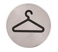 WAS 4302 007 - Placa de advertencia de acero al cromo y níquel (7,5 cm de diámetro)
