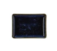 WAS Germany Juego de 6 platos llanos, 18 x 13 cm, porcelana azul oscuro