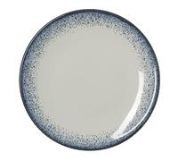 WAS Germany Platos planos de 30 cm de diámetro, juego de 6 unidades, color azul marino, porcelana