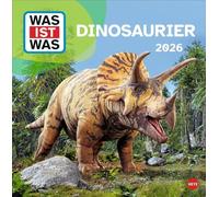 WAS IST WAS Dinosaurier Broschurkalender 2026: Wandplaner zur beliebten Buchreihe für clevere Kids mit spannendem Wissen über Dinos. Jeden Monat neue Fakten über die Urzeitechsen
