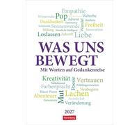 Was uns bewegt Wochen-Kulturkalender 2027 - Mit Worten auf Gedankenreise: Mit Worten auf Gedankenreise gehen. Wochenkalender mit Wortwolken, die ... cm mit grafisch gestalteten Inspirationen