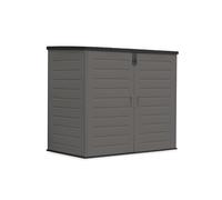 Wasabi - Armario Exterior Resina 1170L - 140x82x124cm - Suelo Incluido - Puerta Doble y Tapa Abatible - Estructura Metálica - Paneles Polipropileno - Cierre Pasador - Almacenaje - Cobertizo Jardín