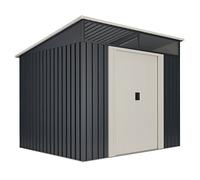 Wasabi Caseta Jardín Stark 4.60 m2 - Garantia 10 años - 194x239x203cm. Cobertizo Metal Gris Antracita