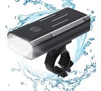 WASAGA Faro de Bicicleta, Luz Delantera de Bicicleta LED de 2400 lúmenes XML-L2,batería de 5200mAh/2400mAh,10horas/5horas de Tiempo de Trabajo,luz de Bicicleta de 3 Modos para Seguridad en Ciclismo