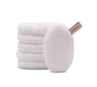 waschies Almohadillas de desmaquillante y limpieza lavables reutilizables, limpieza profunda solo con agua, hipoalergénicas, supersuaves "White Edition", juego de 6