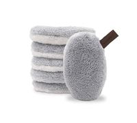 Waschies Discos desmaquillantes - Juego de 6 almohadillas desmaquillantes grises - Limpieza facial suave - Lavables, reutilizables e hipoalergénicas - Todos los tipos de piel - Alternativa a las