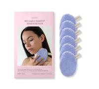 Waschies Juego de 6 almohadillas desmaquillantes, color azul claro, limpieza facial suave, lavables, reutilizables e hipoalergénicas, para todo tipo de pieles, alternativa a las almohadillas de