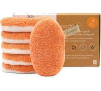 waschies Juego de 6 almohadillas desmaquillantes y de limpieza lavables, edición de albaricoque, reutilizables, respetuosas con la piel, hipoalergénicas, supersuaves para adultos y jóvenes, todos los