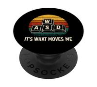 WASD es lo Que me Mueve Divertido PC Gamer Teclado MMO FPS PopSockets PopGrip Adhesivo