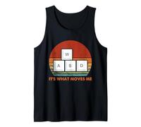 WASD Keys es lo Que me Mueve pc Gamer Retro Camiseta sin Mangas