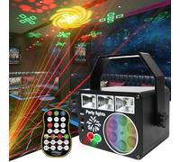 Wasd3Pods 3-En-1 Honeycomb Pattern Spotlight,USB Party Light,with Patterns,Remote Control Disco DJ Strobe Light,Rotatin,For Ballroom Decoration Birthday DJ