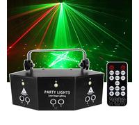 Wasd3Pods 9 Eye RGB Proyector De Luz De Haz De Discoteca, Luz Estroboscópica Remota DMX, 4 Modos Ajustables, Luz De La Cabeza En Movimiento, para Accesorios para Fiestas