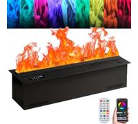 Wasd3Pods Chimenea Eléctrica 3D De Vapor De Agua, Llama Simulada, Altura Ajustable De 25 a 30 Cm, Pantalla LCD Y Ajuste De Llama, con Control Remoto Y Llenado Automático De Agua.,120cm