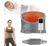 Wasd3Pods Cinturón Calefactor Eléctrico, Almohadilla Térmica Envolvente con Controlador LCD, 9 Ajustes De Temperatura (39-55 °c), 4 Marchas (0,5-2 H), para Abdomen, Hombros Y Músculos