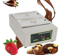 Wasd3Pods Crisol De Chocolate - Templador De Chocolate Profesional - Crisol De Chocolate Comercial - Calentador De Líquidos - Acero Inoxidable - Capacidad De 8 Kg - 2 Tanques