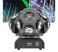 Wasd3Pods DJ Carnival Light, Luz De Fiesta Giratoria, 18 Haces Led + Escaneo Rojo Y Verde, Control De Voz/automático/dmx512/maestro-esclavo, Adecuado para DJ Performance/Bar/ktv/Light Show,A