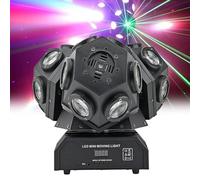 Wasd3Pods DJ Carnival Light, Luz De Fiesta Giratoria, 18 Haces Led + Escaneo Rojo Y Verde, Control De Voz/automático/dmx512/maestro-esclavo, Adecuado para DJ Performance/Bar/ktv/Light Show,B
