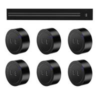 Wasd3Pods Enchufe De Pared De Aluminio con Riel De Alimentación Móvil Sist-ema De Enchufe De Sobremesa Panel De Toma De Corriente Eléctrica Enchufe De Riel para El Hogar,Black-120cm-track