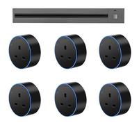 Wasd3Pods Enchufe para Riel De Pared Enchufe para Riel De Pared De Aluminio con Interruptor Enchufe para Riel De Alimentación Móvil Enchufe para Riel De Escritorio,Grey-60cm-track