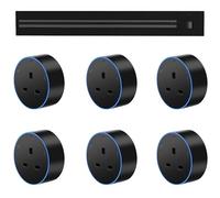 Wasd3Pods Enchufe para Riel De Pared Enchufe para Riel De Pared De Aluminio con Interruptor Enchufe para Riel De Alimentación Móvil Enchufe para Riel De Escritorio,Black-80cm-track