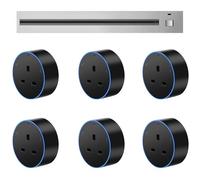 Wasd3Pods Enchufe para Riel De Pared Enchufe para Riel De Pared De Aluminio con Interruptor Enchufe para Riel De Alimentación Móvil Enchufe para Riel De Escritorio,Silver-80cm-track