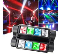 Wasd3Pods Luz De Escenario De Fiesta, Luz De Cabeza Móvil De Araña Led RGB 8x3w, Iluminación De DJ, Control De Sonido Y Dmx-512, Adecuada para Fiestas, Bares, Eventos De Bodas