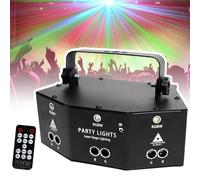 Wasd3Pods Luz GOBO Led 3 En 1, Luz De Escenario con Cabezal Móvil, 4 Modos Ajustables, Luz Estroboscópica Remota Y Control DMX, Iluminación De Escenario Y DJ