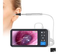Wasd3Pods Otoscopio Digital con Pantalla De 4,5", Cámara De Oído De 1080p con Herramienta De Eliminación De Cerumen, Cámara Limpiadora De Oídos De 3,9 Mm con Luz, con Tarjeta De 32 GB