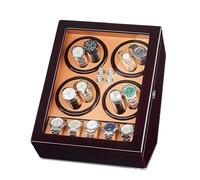 Wasd3Pods Vitrina con Enrollador Automático De Relojes, 8 Bobinadores + 5 Almohadas, Caja De Almacenamiento De Lujo con 4 Modos De Rotación, Motor Silencioso, para Relojes De Hombre Y Mujer,E