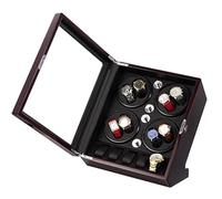 Wasd3Pods Vitrina para Relojes, 8 Bobinadoras + 5 Almohadas, 4 Modos De Rotación, Luz Interior Y Motor Silencioso, Vitrina Automática para Relojes De Hombre Y Mujer.,E