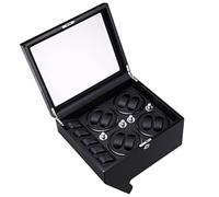 Wasd3Pods Vitrina para Relojes, 8 Bobinadoras + 5 Almohadas, 4 Modos De Rotación, Luz Interior Y Motor Silencioso, Vitrina Automática para Relojes De Hombre Y Mujer.,D