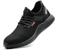 Wasd3Pods Zapatos De Seguridad De Verano, Malla Transpirable + Ligeros Y Cómodos, con Puntera De Acero + Antipinchazos, Zapatillas De Trabajo Ligeras Antideslizantes,A-46EU