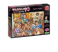 Wasgij Destiny 25, Games Night - Rompecabezas de 1000 Piezas para Adultos - Rompecabezas Colorido, Divertido, desafiante y Estimulante para Adultos - Puzzle The Future - 100% cartón Reciclado - 1000