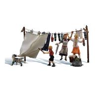 Wash Day Getaway (3 Figures, Dog & Accessories) HO Scale Woodl (Importación USA)
