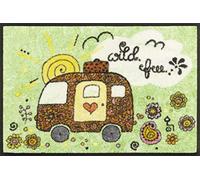 Wash+Dry Alfombra Camper 40x60cm, Adecuada para Interiores y Exteriores, Lavable