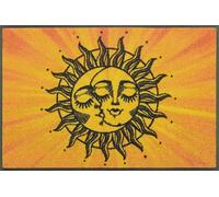 wash+dry Alfombra, Design Kiss The Sun 50x75cm, Adecuada para Interiores y Exteriores, Lavable, Orange